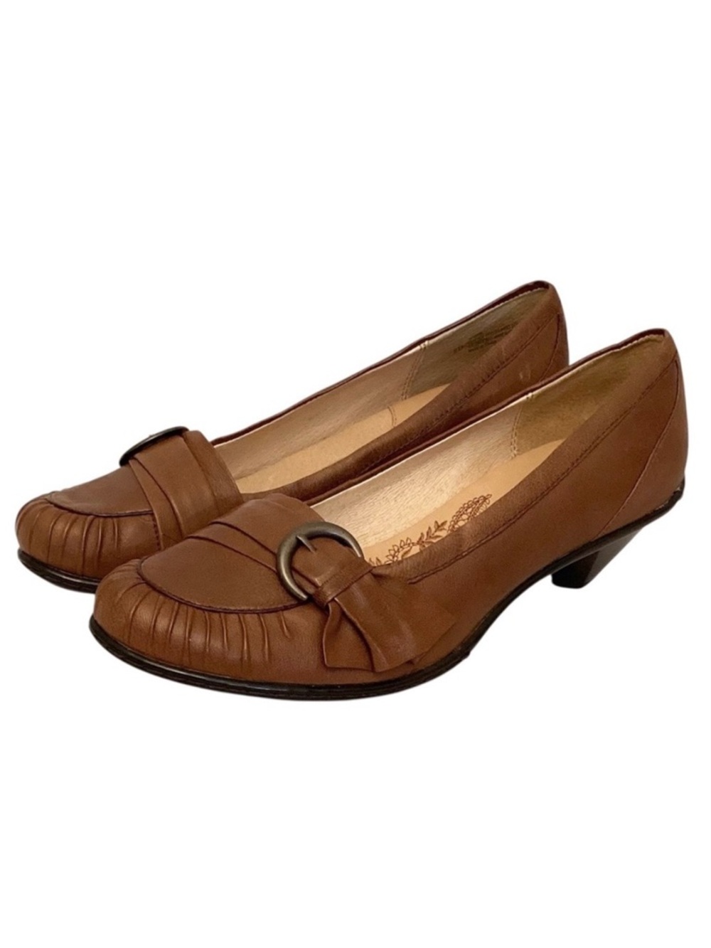 Sofft 9 Leather Women’s Pumps Heels Brown Comfort Shoes Stain Inside